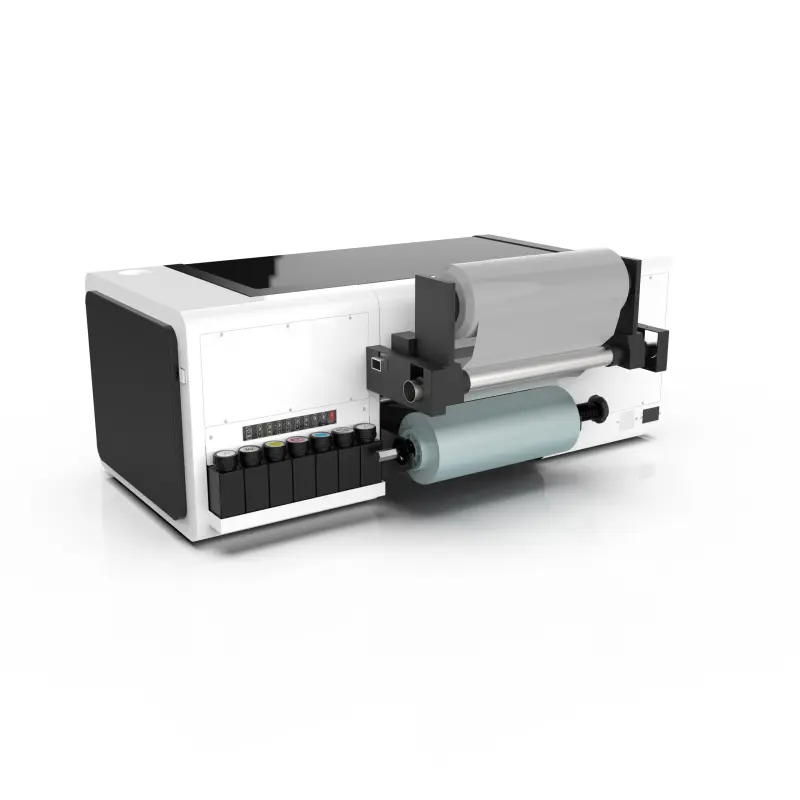 Lifetime a3 30cm uv ab film cup wrap dtf printer roll to roll with 3 xp600 head Digital UV Sticker DTF Printer with laminator