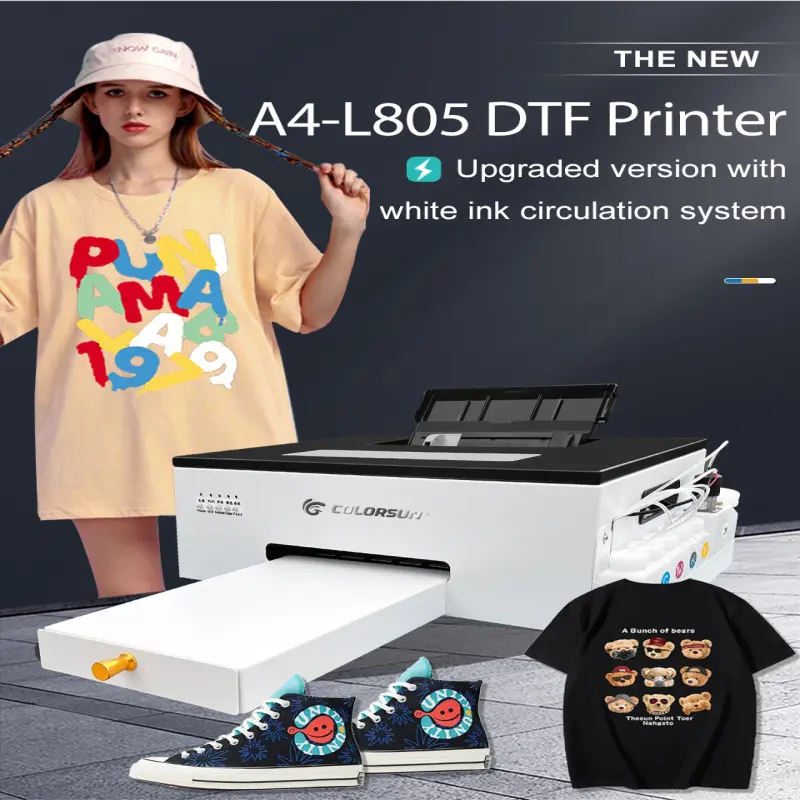 The cheapest machine A4 Size Heat Transfer Digital Printing Machine for T-shirt Printing  L805-B  DTF Printer