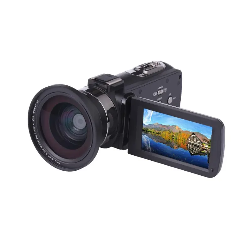 Professional video 12X Optical Zoom Digital camcorder HDV 4k camera 3.1 Inch IPS cheap digital video camera with IR Night Vision