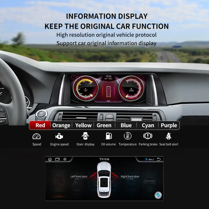 8 Core Wireless Carplay GPS Navigation Google WIFI SIM BT Car Android Screen For BMW F10 F11 2011-2016