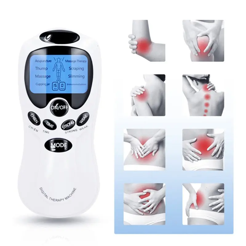 Electric Tens Muscle Stimulator Portable Handheld 8-pads Body Massager Relieve Pain Massage Physiotherapy