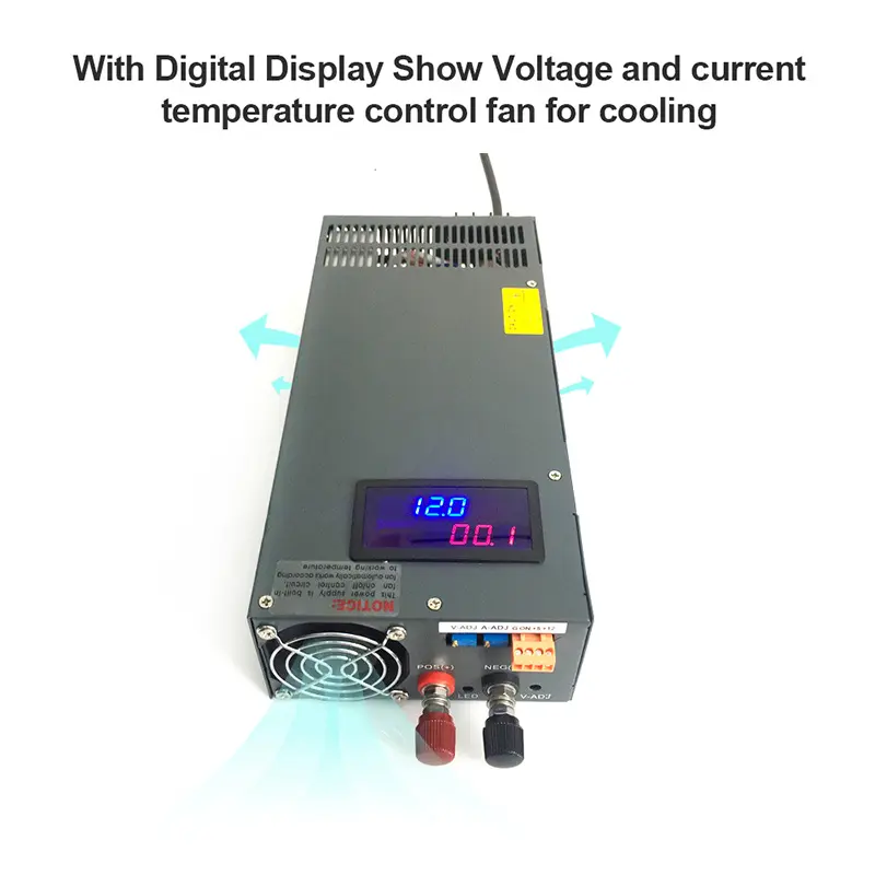 2000w 24v 83A Switching power supply output voltage and current adjustable smps with LED digital display psu S-2000-24