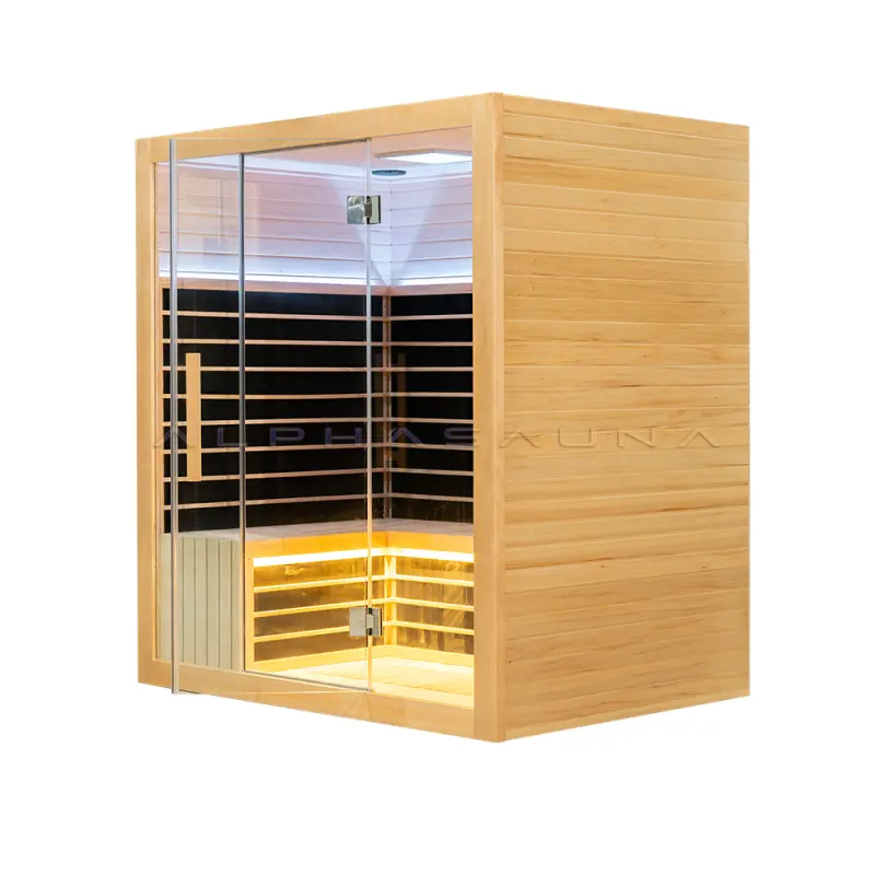 Steam 6 Person Far Infrared Outdoor Infrared And Traditional Sauna Room Combo