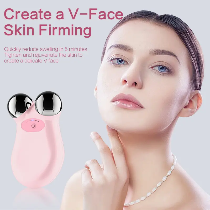 Anti Wrinkles Skin Roller Home Beauty Equipment EMS V Face Lift Massager Sculpting Microsculpt Microcurrent Facial Device