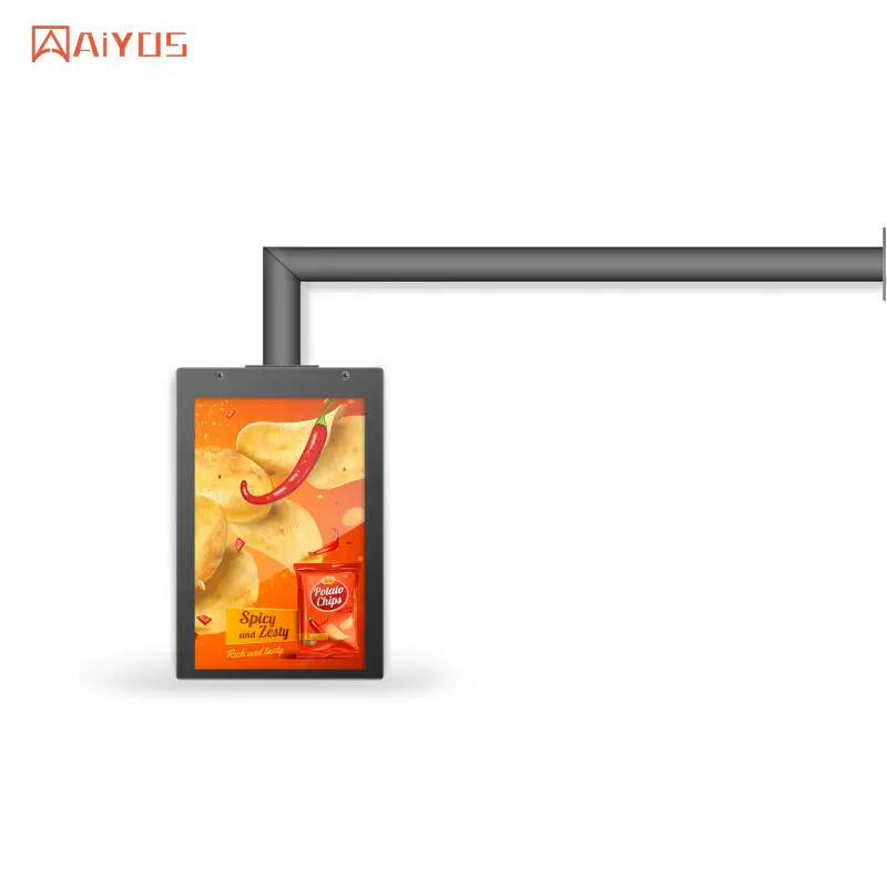 Cube Digital Signage and Displays 10.1 inch 4 Sides LCD Advertising Display Screen With LED Logo Light