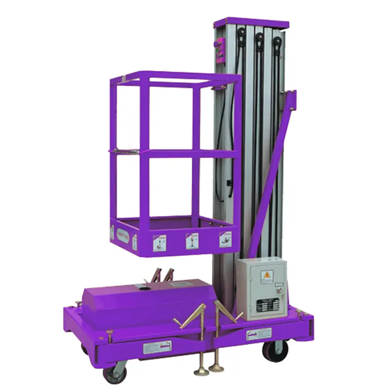 300 200 100 KG 2 10 15 20M Portable Vertical Hydraulic Ladder Two Mast Electric Man Aluminum Alloy Lift Platform