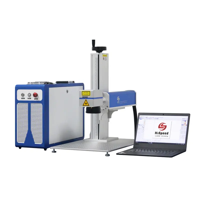 2023 Newest 20W 30W 50W Portable Split Fiber Laser Marking Engraving Machine with Laptop For Metal