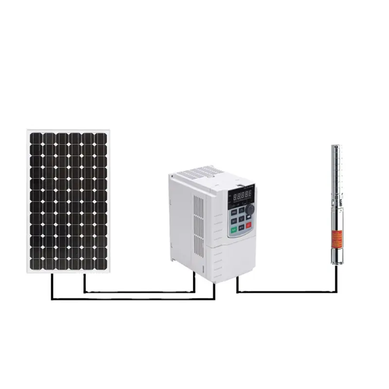 Vmaxpower 4KW DC to AC 3phase 380V 220V MPPT solar water pump inverter,VFD with variable frequency