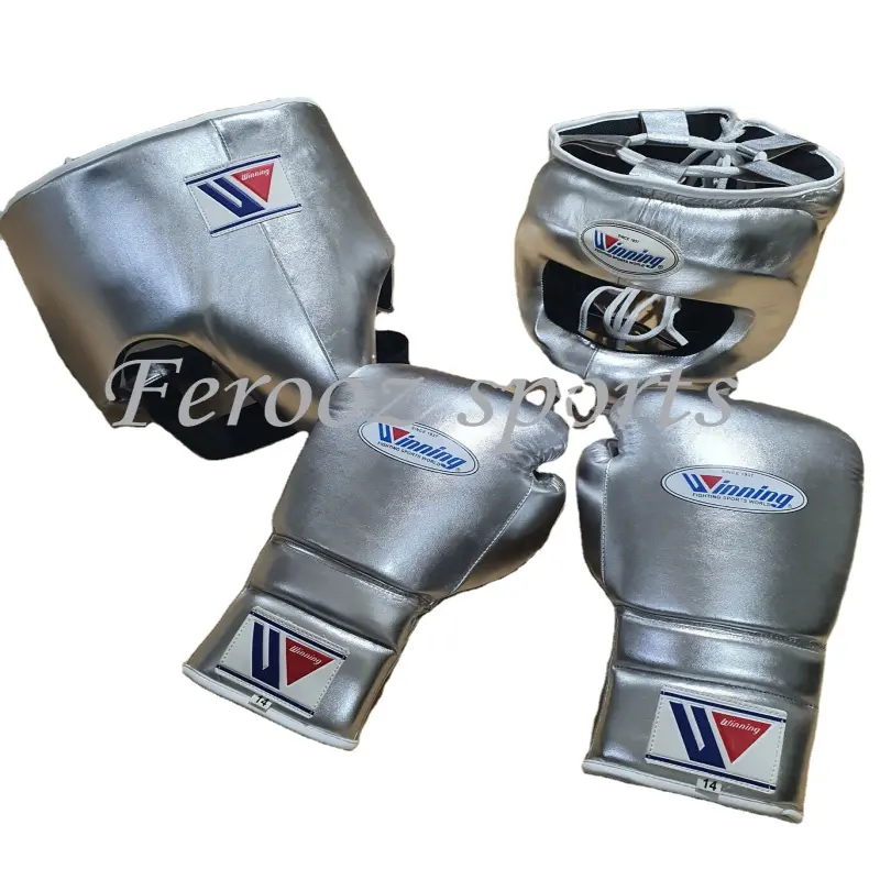 Customized Made Winning Sparring Set  Made With Genuine Leather Custom OWN Professional Boxing Gears