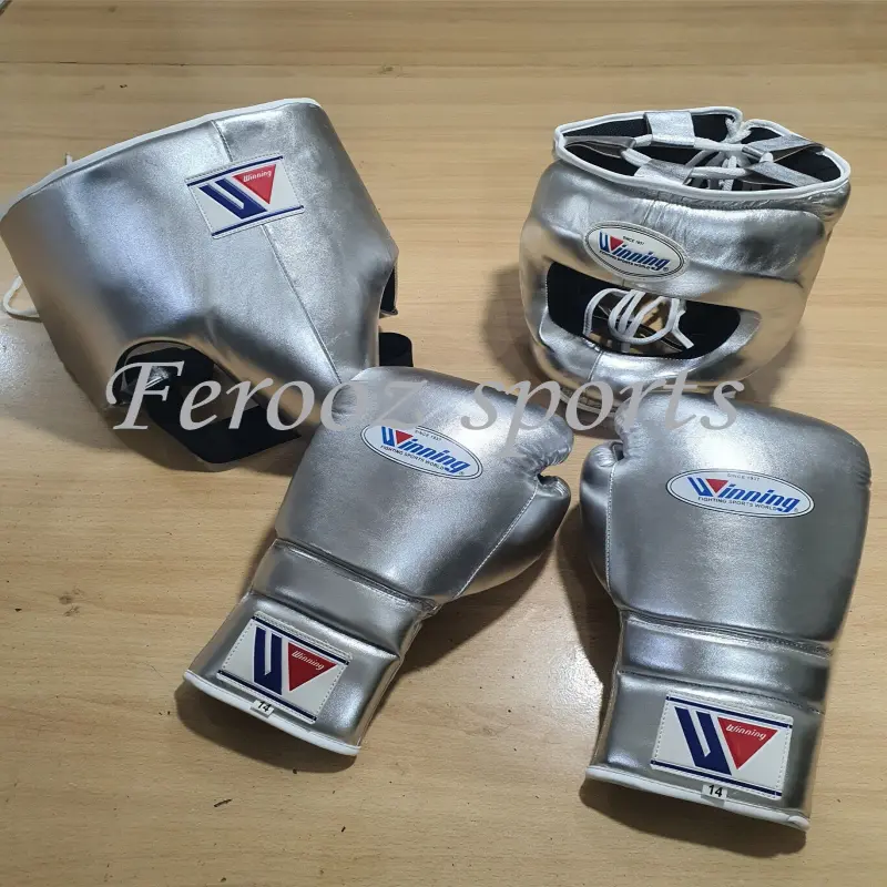 Customized Made Winning Sparring Set New Designs Made With Genuine Leather Custom OWN Professional Boxing Gears