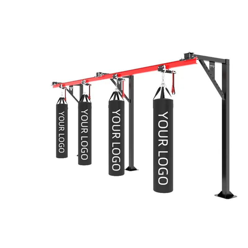 Push Punching Bag Track Rack Boxing Club Stadium Design Ceiling Mount Hanging Adjustable Boxing Movable Punching Bag Track Rack