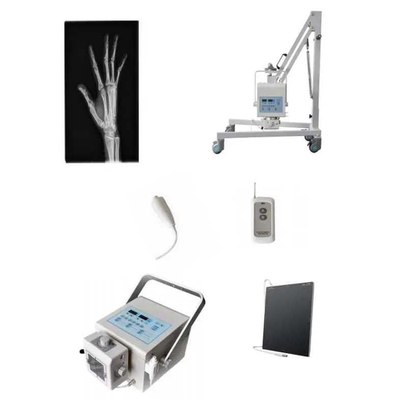 Hospital DR Flat Panel Mobile X Ray 5kw touch Screen Digital Portable X-ray Machine Equipment