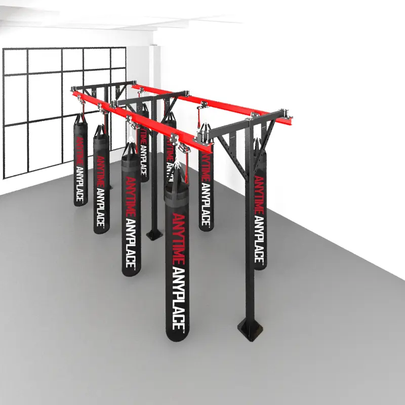 Push Punching Bag Track Rack Boxing Club Stadium Design Ceiling Mount Hanging Adjustable Boxing Movable Punching Bag Track Rack