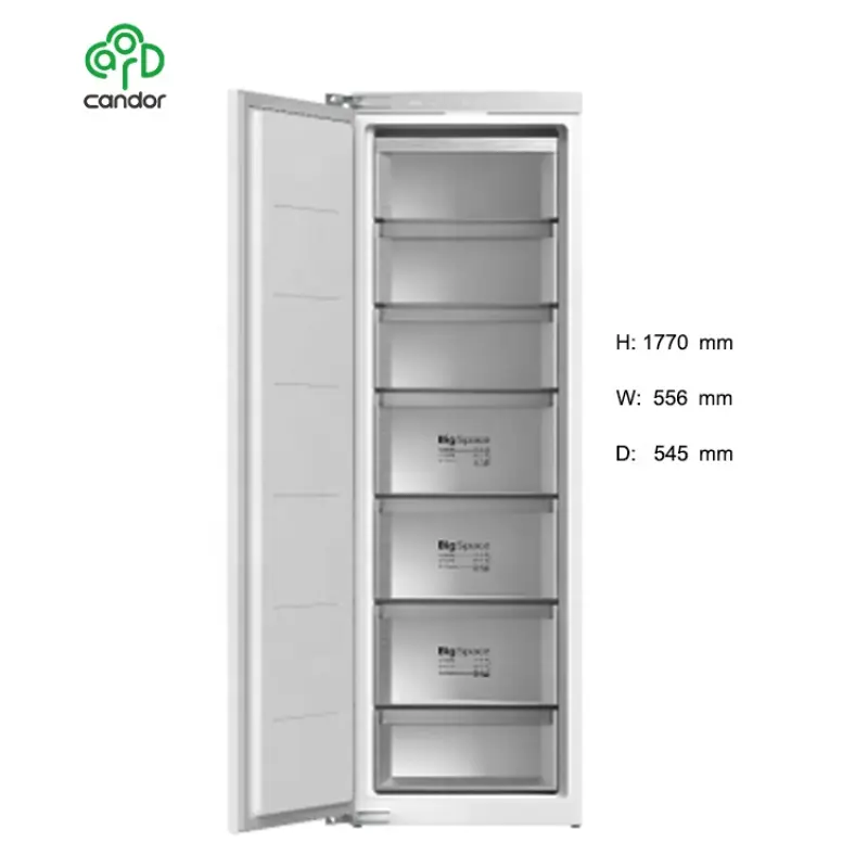 Candor custom 1770(H)*556(W)*545(D)mm 276L 308L  integrated fridge freezer built in side by side refrigerator freezer