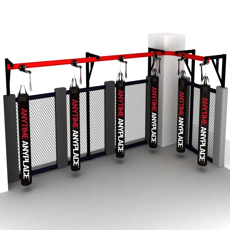 Push Punching Bag Track Rack Boxing Club Stadium Design Ceiling Mount Hanging Adjustable Boxing Movable Punching Bag Track Rack