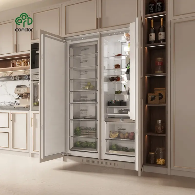 Candor custom 1770(H)*556(W)*545(D)mm 276L 308L  integrated fridge freezer built in side by side refrigerator freezer