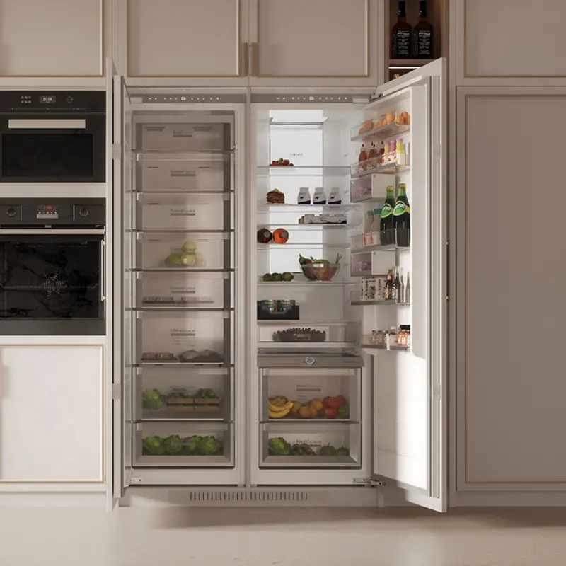 Candor custom 1770(H)*556(W)*545(D)mm 276L 308L  integrated fridge freezer built in side by side refrigerator freezer