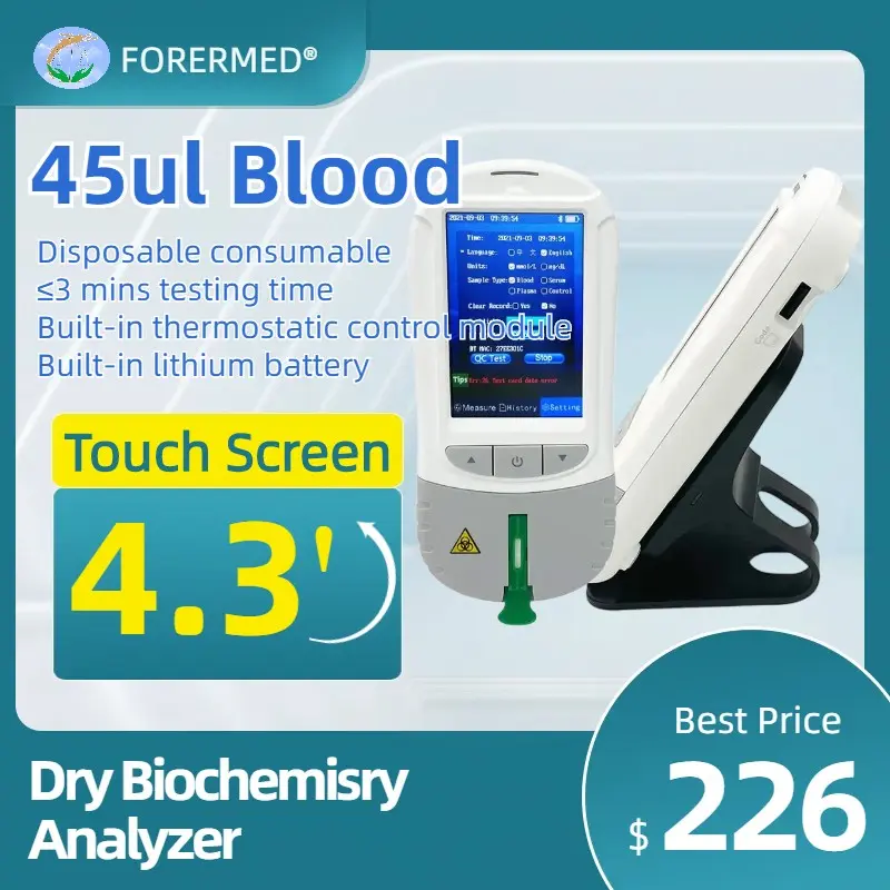 Portable Dry Biochemistry Analyzer clinics hospital medical equipment  cheap ACA machine  test glucose