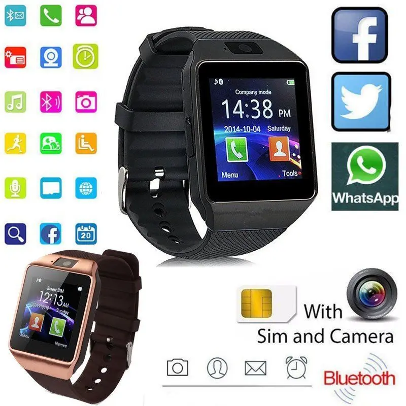 DZ09 Smart Watch with Touch Screen for Smartphone Sim Card for Android Smartwatch DZ09 A1 GT08 Z60 Q18
