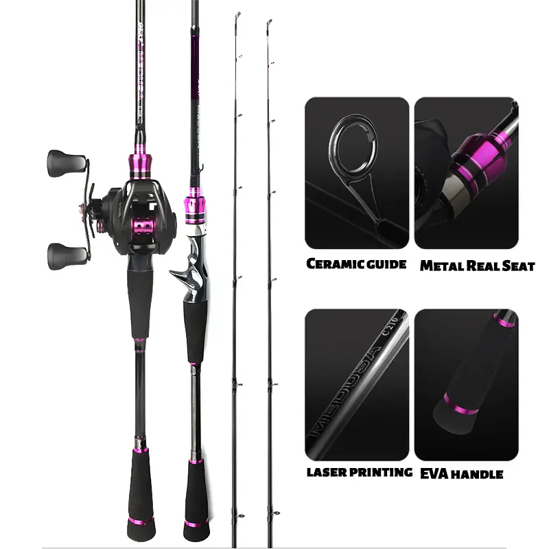 2 Tips 24T 2.1m 2.4m Fishing Rods Casting Rod Equipment