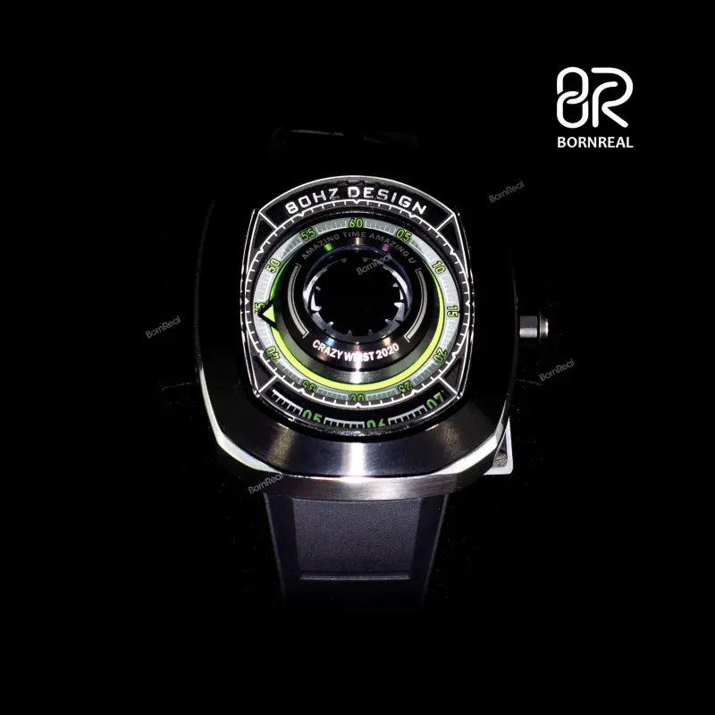 2023 Personalized Original Digital Design Luxury Movement Automatic Mechanical Waterproof Custom Logo Moissanite Wrist Watch Men