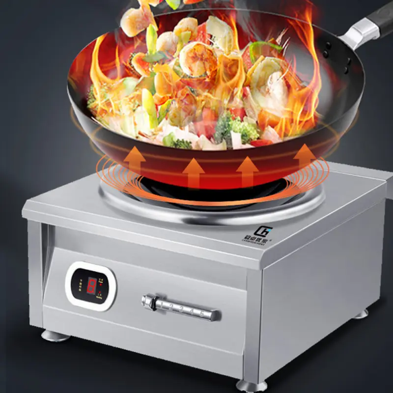 Kitchen Appliance Commercial Induction Wok Burner 8KW Custom Sticker OEM Commercial Induction Cooker