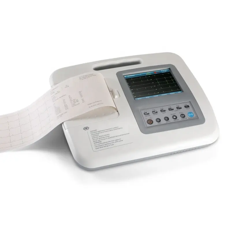 LEPU Hospital Clinic Portable 12 Lead Ecg Intelligent Automatic Pacing Detection Analysis Ecg Machine 6 Channel