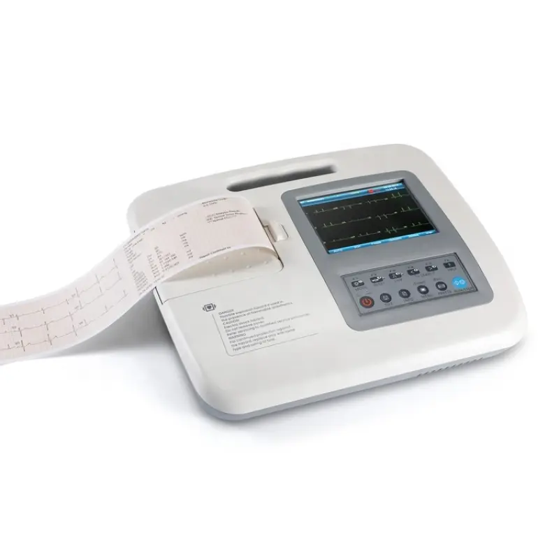 LEPU Hospital Clinic Portable 12 Lead Ecg Intelligent Automatic Pacing Detection Analysis Ecg Machine 6 Channel