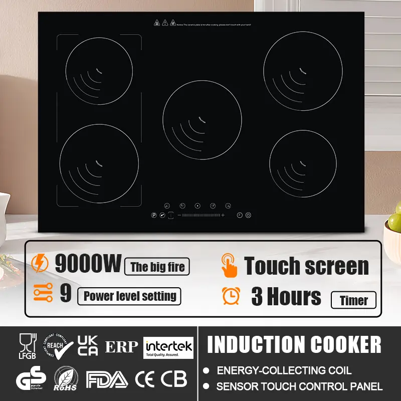 China best seller kitchen appliance 5 burners electric induction cooker stove high quality multiple induction cooktop hob
