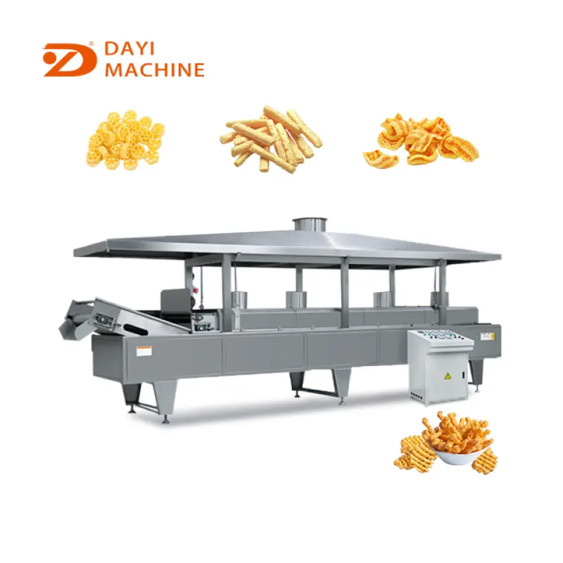 Automatic And Continute Snack Fryer Gas Fryer Industrial Snacks Fryers Equipment