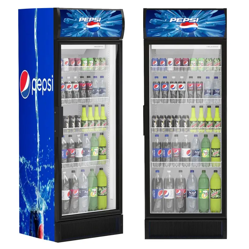 Glass Door Beverage Cooler Display Freezer - 300L