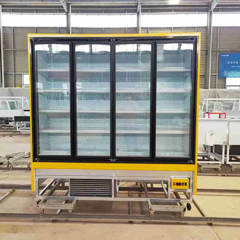 Supermarket Refrigerator Upright Commercial Refrigerator 3 Glass Door  Beverage Cooler Freezer