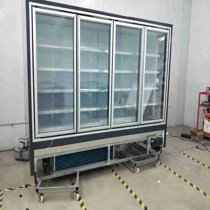 Supermarket Refrigerator Upright Commercial Refrigerator 3 Glass Door  Beverage Cooler Freezer