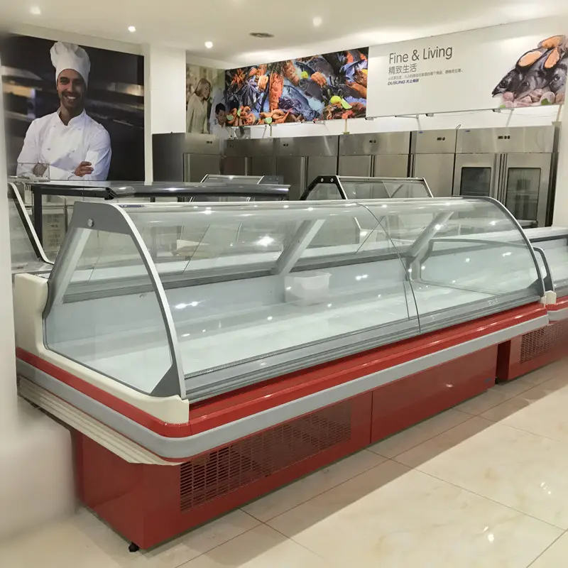 Commercial refrigertion-Open type refrigeration equipment supermarket meat showcase