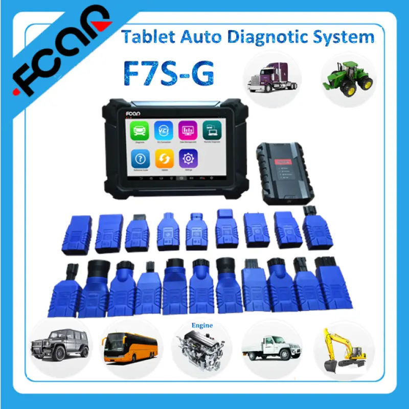 12v cars, 24v truck, FCAR F7S-G scan tool, auto diagnostic scanner