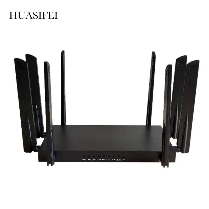 HUASIFEI QCA IPQ6010 chip quad-core 5G modem gigabit port wifi hotspot supports dual SIM card slot WIFI 6 router CAT12 CAT20