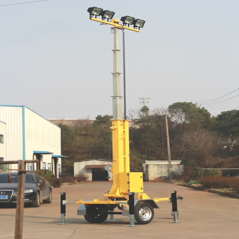 AC110v 220v Mobile Simple LED Light Tower Light Trailer