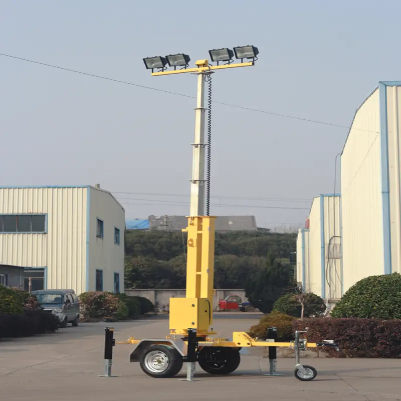 AC110v 220v Mobile Simple LED Light Tower Light Trailer