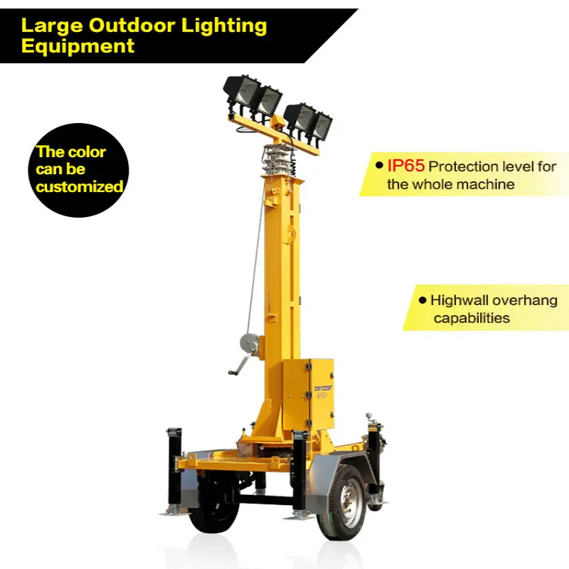 AC110v 220v Mobile Simple LED Light Tower Light Trailer