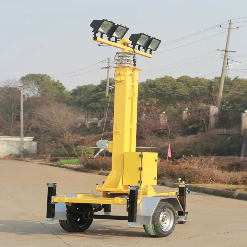 AC110v 220v Mobile Simple LED Light Tower Light Trailer