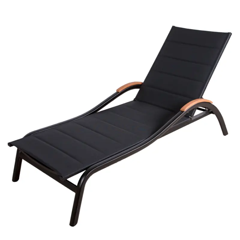 Aluminum Plastic Wooden Garden Beach Hotel Pool Nordic Modern Sun Lounger Patio Outdoor Foldable Chaise Lounge Chair