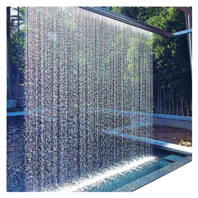 High Quality Stainless Steel Customized Indoor Rain Fall Water Feature Wholesale Water Curtain