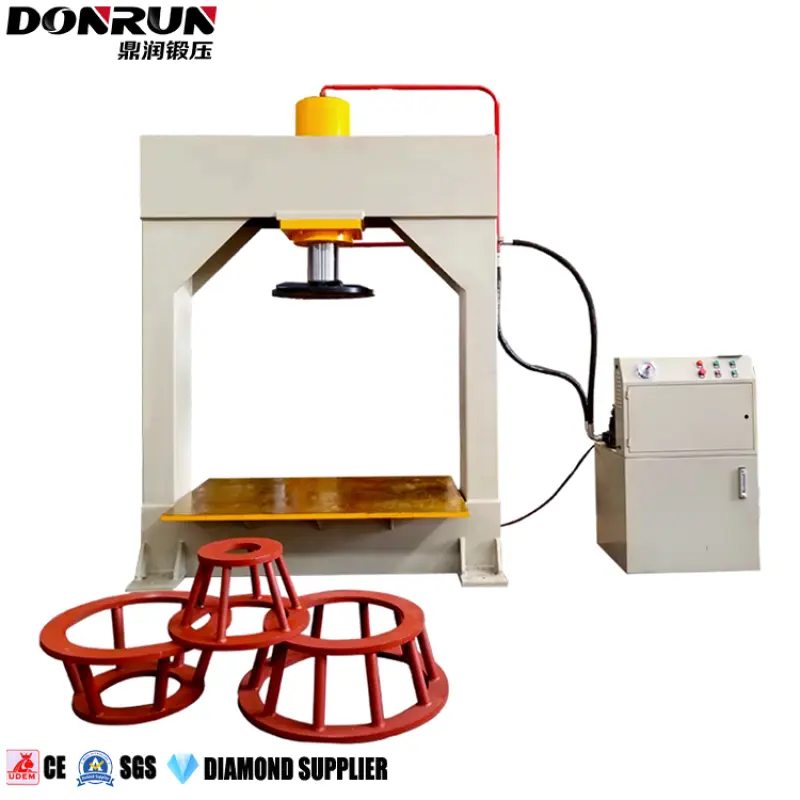 H frame hydraulic press tyre change press machine for solid forklift tyre