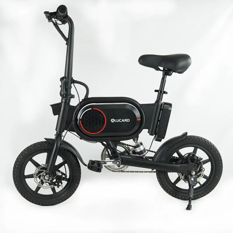 New model disc brake 36V 7.5Ah lithium battery shock absorption 14inch fat tire electric folding bicycle