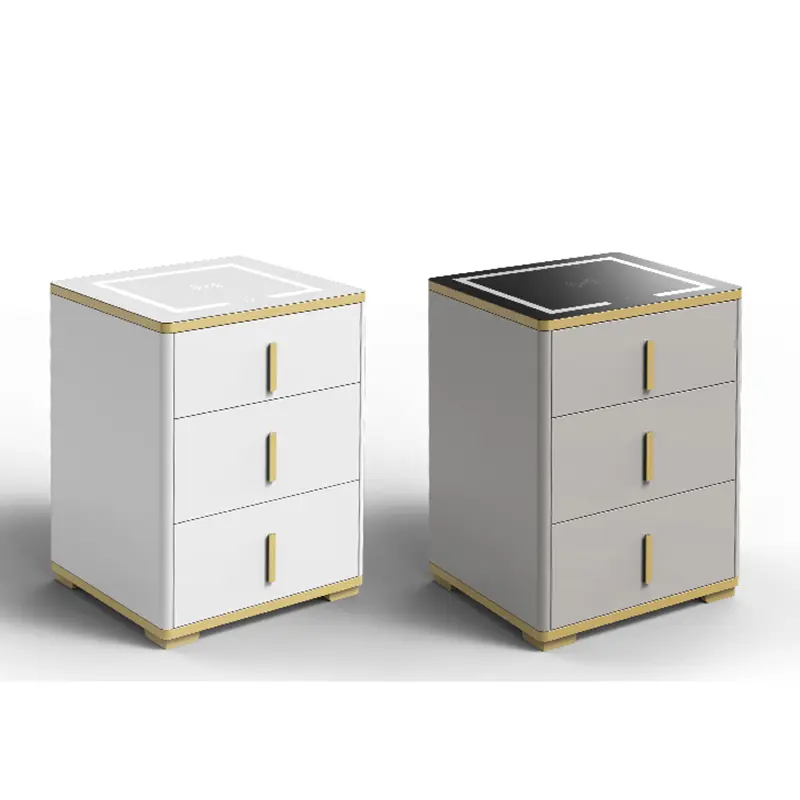 Morgie wooden cabinet hidden nightstand safes deposit box hidden safe furniture wireless charging smart bedside table safes box