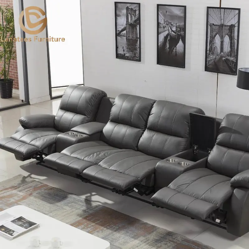 Modern& Minimalism Living Room Small Unit Sofa Massage Smart Couch Multi-seat Sofas