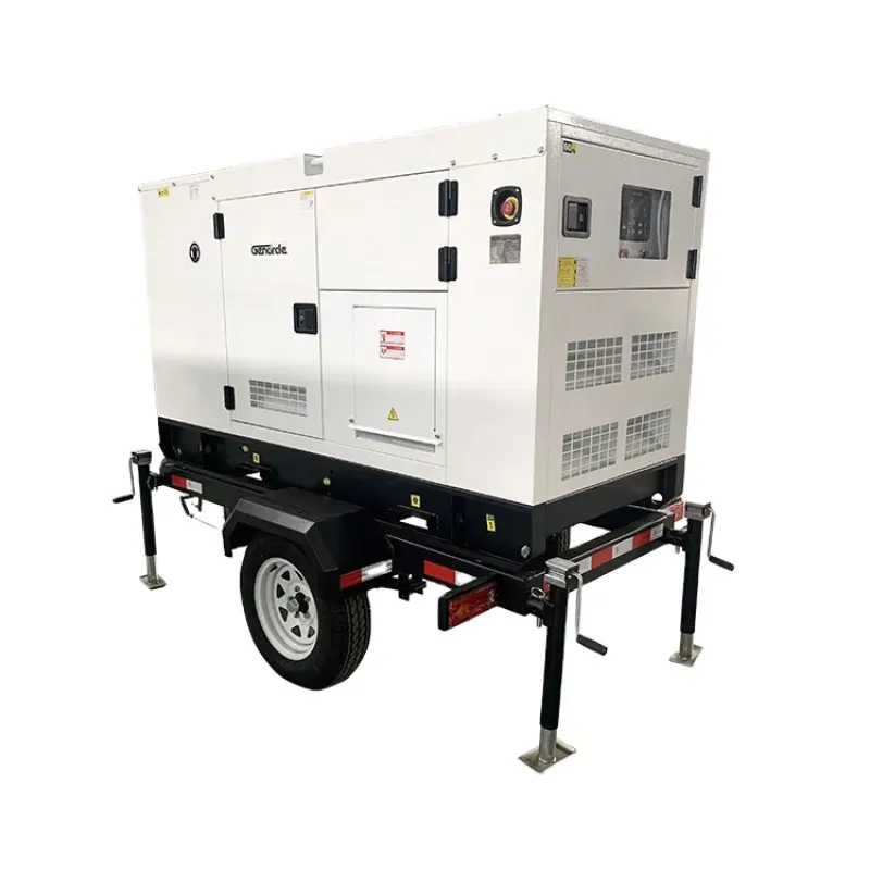 1800RPM AC 3 phase diesel generator with trailer type 50kw 80kw water cooling diesel generator