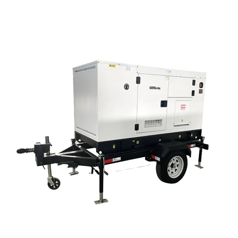 1800RPM AC 3 phase diesel generator with trailer type 50kw 80kw water cooling diesel generator