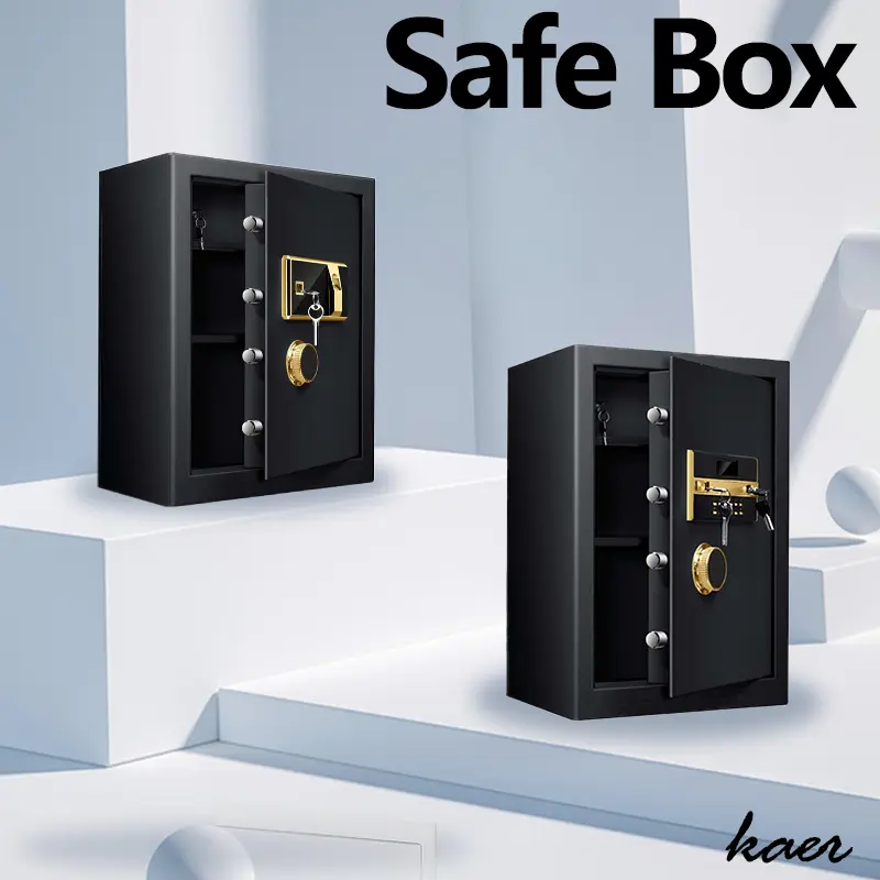 Electronic Money Safe Cash Box Jewelry Steel Secret Fingerprint Smart Safe Lock Box For Home