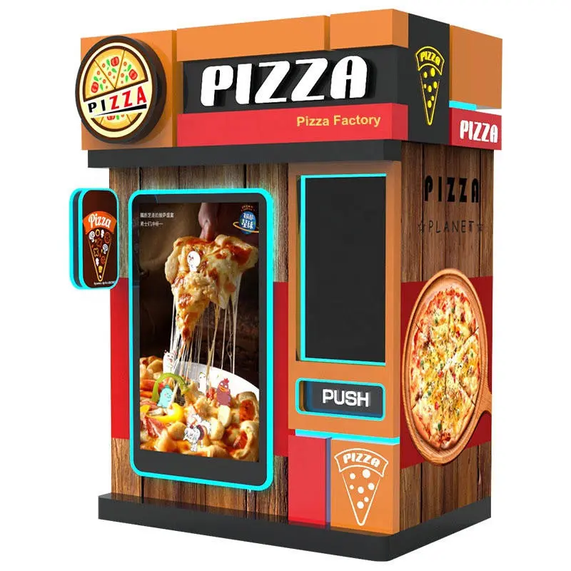 Hamburgers Vending Machine With Elevator In 24hours Pizza Robot Box